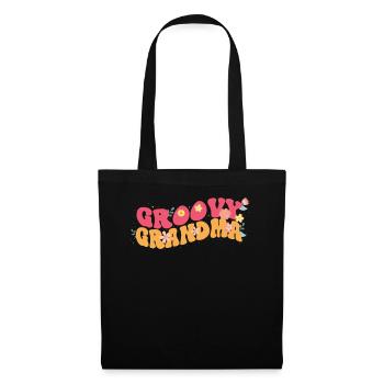 Groovy Grandma Jardin Plantes Fleurs Décorations Florales - Sac en tissu - noir - Devant