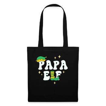 Papa Elf Passende Familie Weihnachtsgruppe Weihnachten - Stoffbeutel - Schwarz - Vorne