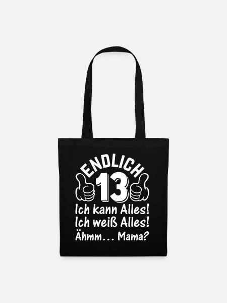 Endlich 13 Ich Kann Alles - 13 Jahre Mädchen 13. G - Stoffbeutel - Schwarz