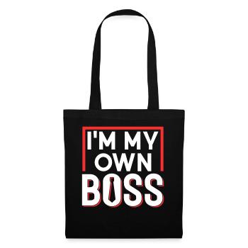 Je suis mon propre patron Fondateur entrepreneur PDG - Sac en tissu - noir - Devant