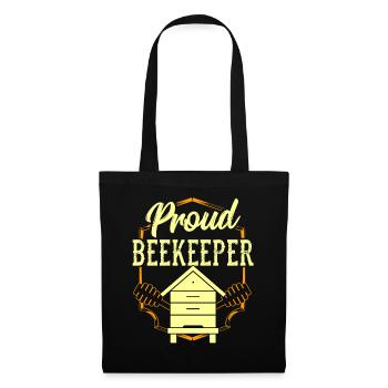 Proud Beekeeper Honey Bee Beekeeper Beekeeping - Tote Bag - black - Front
