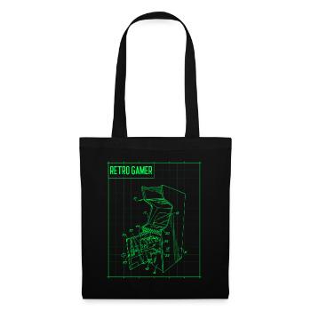 RETRO GAMER - Stoffbeutel - Schwarz - Vorne