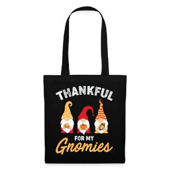 Thanksgiving Thankful pour mes Gnomies - Sac en tissu - noir - Devant