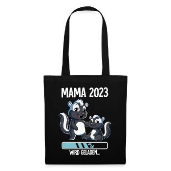 Werdende Mama 2023 - Stoffbeutel - Schwarz - Vorne