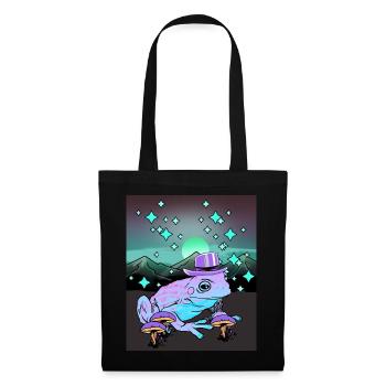Nature Moon Wilderness Stars Magic Frog Amphibian - Tote Bag - black - Front