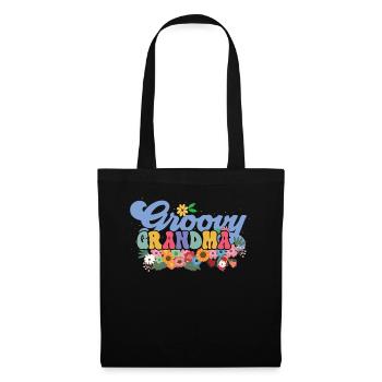 Groovy Grandma Jardin Plantes Fleurs Décorations Florales - Sac en tissu - noir - Devant