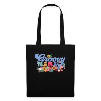 Groovy Mama Garten Pflanze Blumen Blumenschmuck - Stoffbeutel - Schwarz - Vorne