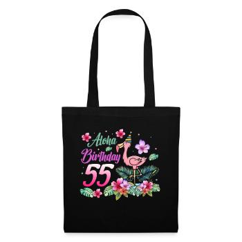 Aloha Anniversaire 55 Flamant rose 55e anniversaire - Sac en tissu - noir - Devant