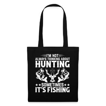 Chasse au cerf Pêche au poisson Pêche à la truite Pêche au cerf Chasse au cerf - Sac en tissu - noir - Devant