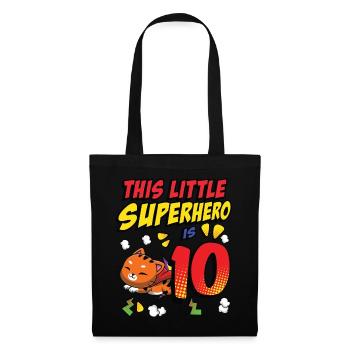 This little superheroine is 10 cat owners - Tote Bag - black - Front