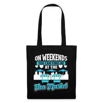 Vendeur junkie d’échange d’objets de collection - Sac en tissu - noir - Devant