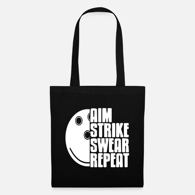 Aim strinke swear repeat - Tote Bag - black