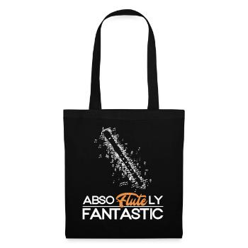 Absflut fantastische lustige Flötenmusik Flötist W - Stoffbeutel - Schwarz - Vorne