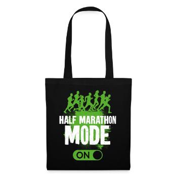 Running Runner Half Marathon - Stoffbeutel - Schwarz - Vorne
