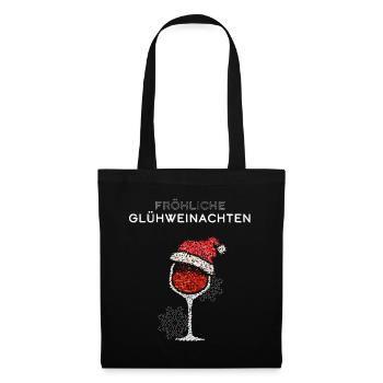 Glühweinachten Glühwein Weinachtsmarkt Punsch - Stoffbeutel - Schwarz - Vorne