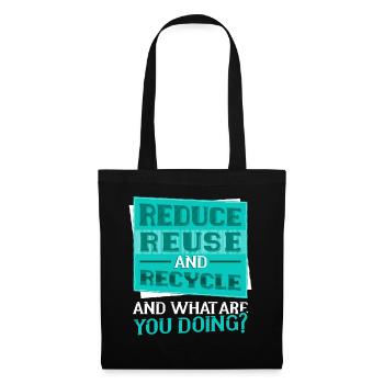 Sensibilisation à la Journée de la Terre Sauvez la planète - Sac en tissu - noir - Devant