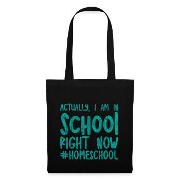 En fait, je suis à l’école en ce moment #homeschool 3 - Sac en tissu - noir - Devant