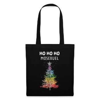Arbre de Noël gay Arc-en-ciel LGBTQ Pride - Sac en tissu - noir - Devant