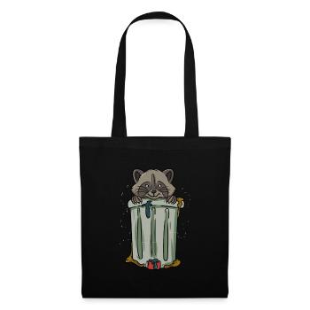 In a garbage can raccoon - Tote Bag - black - Front