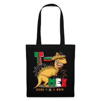 Tacosaurus T Rex Taco Cinco De Mayo Dinosaur - Tote Bag - black - Front