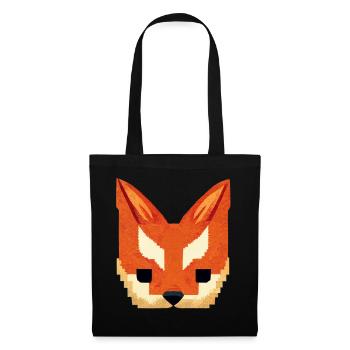 Fox Pixel Art 8 -Bit -Retro -Videospiel - Stoffbeutel - Schwarz - Vorne