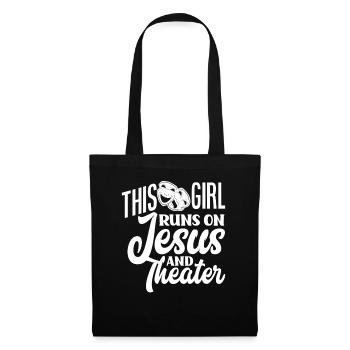 Théâtre Fille Chrétienne Femme Jésus Acteur - Sac en tissu - noir - Devant