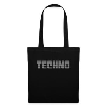 Techno - Sac en tissu - noir - Devant