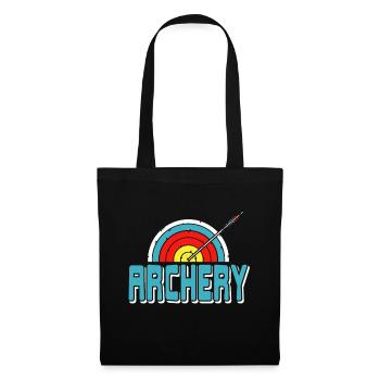 Archery with arrow and target - Tote Bag - black - Front