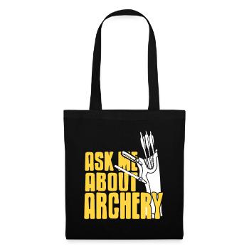 Ask me about Archery - Tote Bag - black - Front