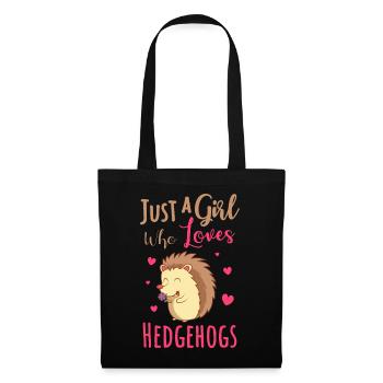 Juste une fille qui aime les hérissons - Sac en tissu - noir - Devant