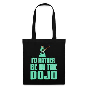 Id rather be in the Dojo - Stoffbeutel - Schwarz - Vorne