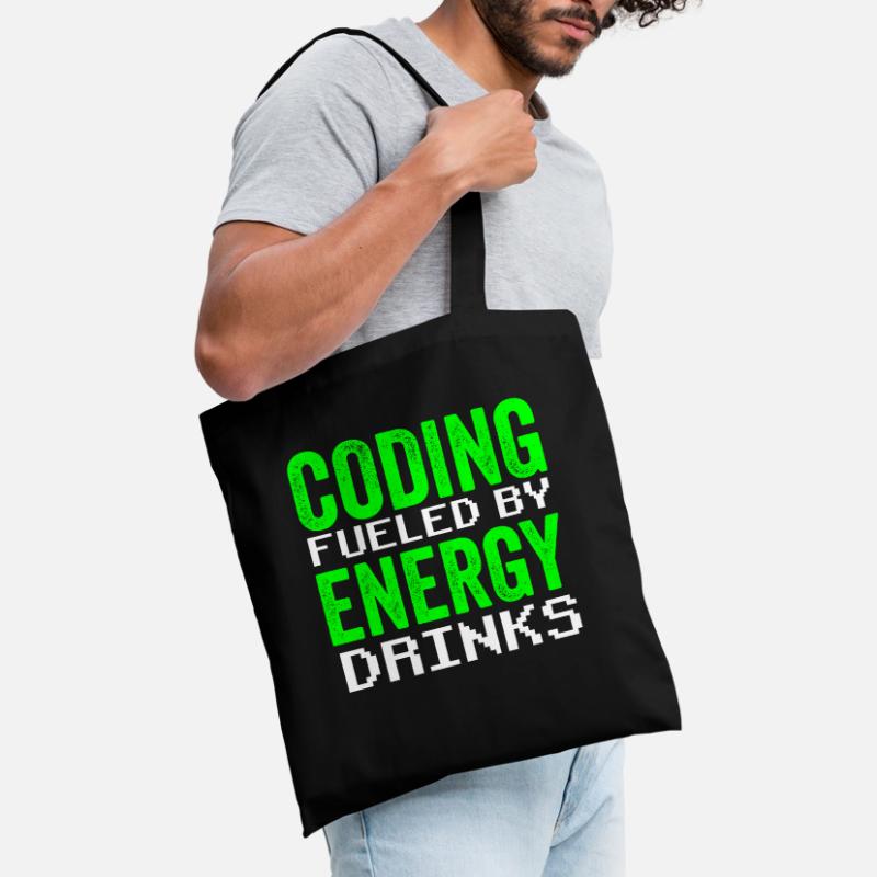 Programmieren Mit Energydrinks Coder Code Coding Stoffbeutel