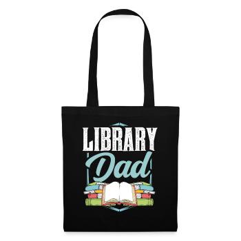 Bibliothèque Papa Books Bibliothécaire amoureux - Sac en tissu - noir - Devant
