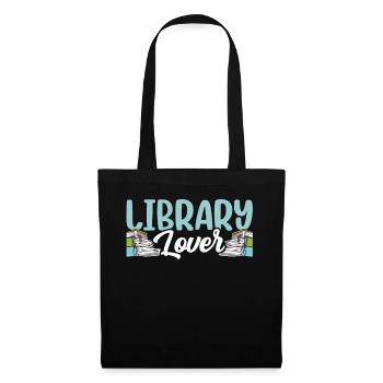 Bibliophile Proverbes Livres Bibliothécaire - Sac en tissu - noir - Devant