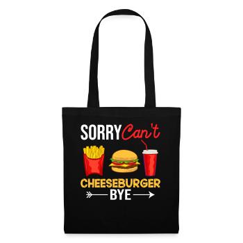 Cheeseburger Cheese Sandwich Hamburger - Tote Bag - black - Front