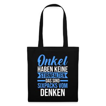Patenonkel Pate Onkel - Stoffbeutel - Schwarz - Vorne