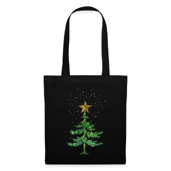 Christmas tree Christmas tree poinsettia - Tote Bag - black - Front