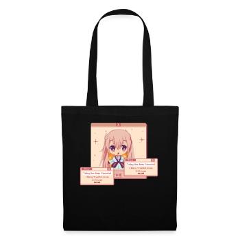 Heute wurde Anime abgesagt, ist stärker süßer Chib - Stoffbeutel - Schwarz - Vorne