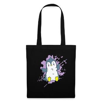 Penguin rejoices in kawaii style animal - Tote Bag - black - Front