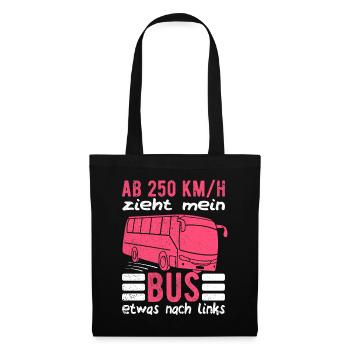 Busfahrerin Bus lustig Fernbusfahrerin Reisebus - Stoffbeutel - Schwarz - Vorne