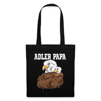 Adler Papa Adler Vater und Baby Papa Vatertag - Stoffbeutel - Schwarz - Vorne