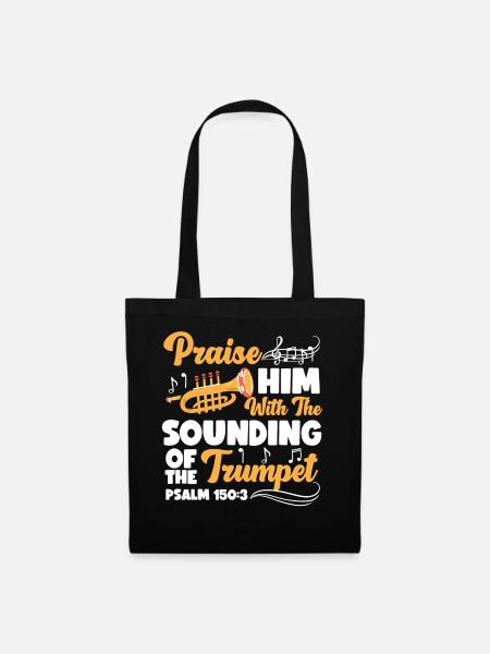 Trumpet Player Praise Him With The - Stoffbeutel - Schwarz