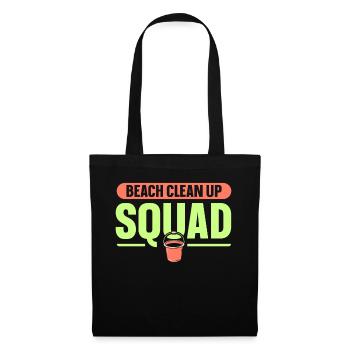 Nettoyage de plage Squad Nettoyage de plage - Sac en tissu - noir - Devant