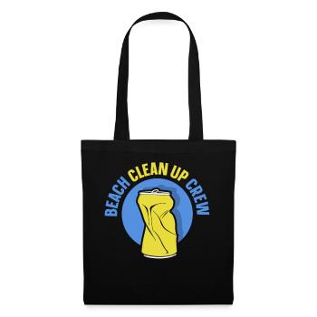 Équipe de nettoyage de plage Nettoyage de plage - Sac en tissu - noir - Devant