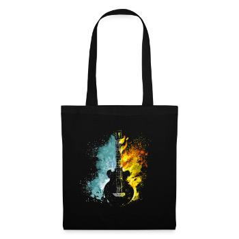 Music Guitar Player Guitarist Musician - Electric - Stoffbeutel - Schwarz - Vorne
