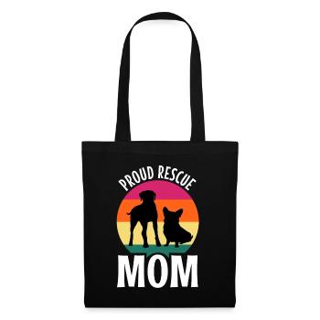 Fière maman de sauvetage - Sac en tissu - noir - Devant