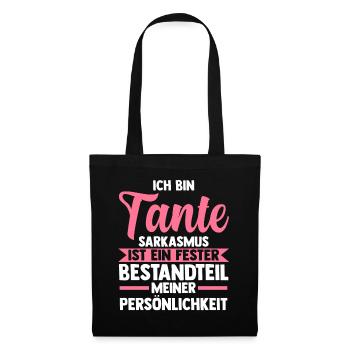 Patinntante Patin Tante - Stoffbeutel - Schwarz - Vorne
