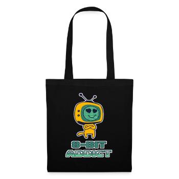 amateurs de jeux rétro 8 bits - Sac en tissu - noir - Devant