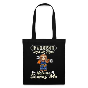 Je suis un forgeron et une maman rien ne me fait peur - Sac en tissu - noir - Devant