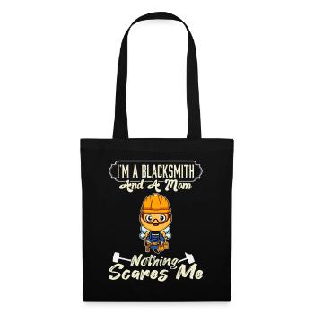 Je suis un forgeron et une maman rien ne me fait peur - Sac en tissu - noir - Devant
